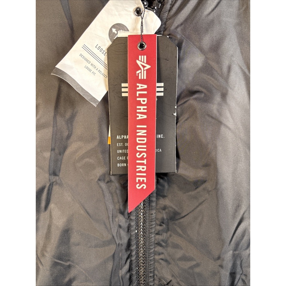 Alpha Industries Jacket Mens Medium Black Camo L-2B Sherpa Reversible Relaxed - Picture 3 of 15